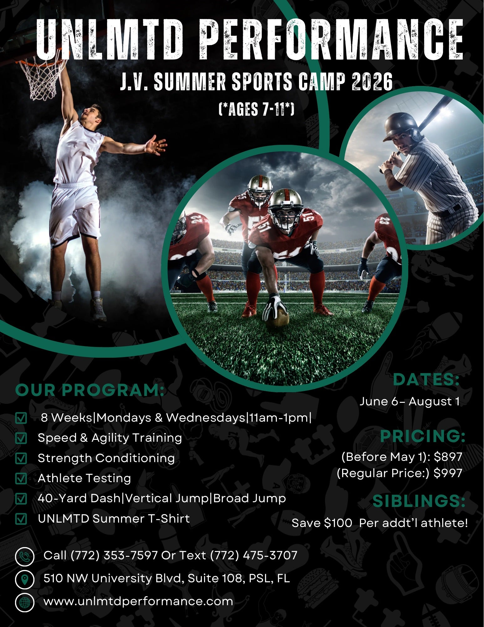 J.V. Summer Sports Camp 2026 (Ages 7-11)